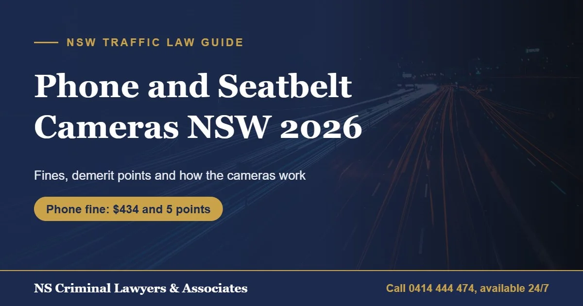 Phone and Seatbelt Cameras NSW 2026: fines, demerit points and how the cameras work