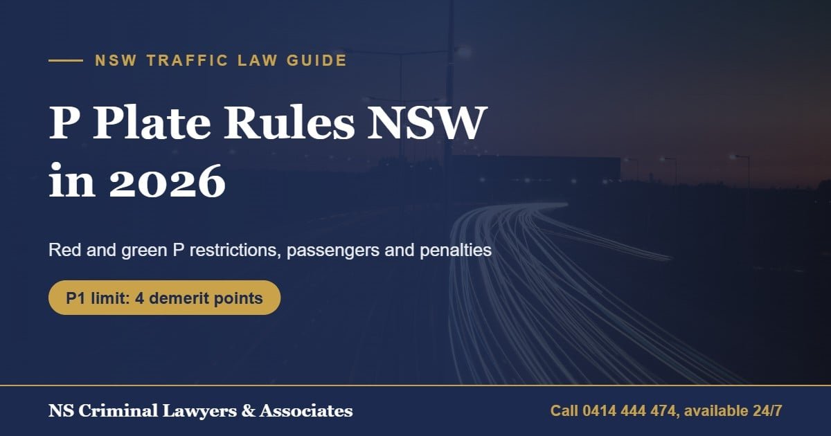 P Plate Rules NSW 2026: Red and Green P Restrictions